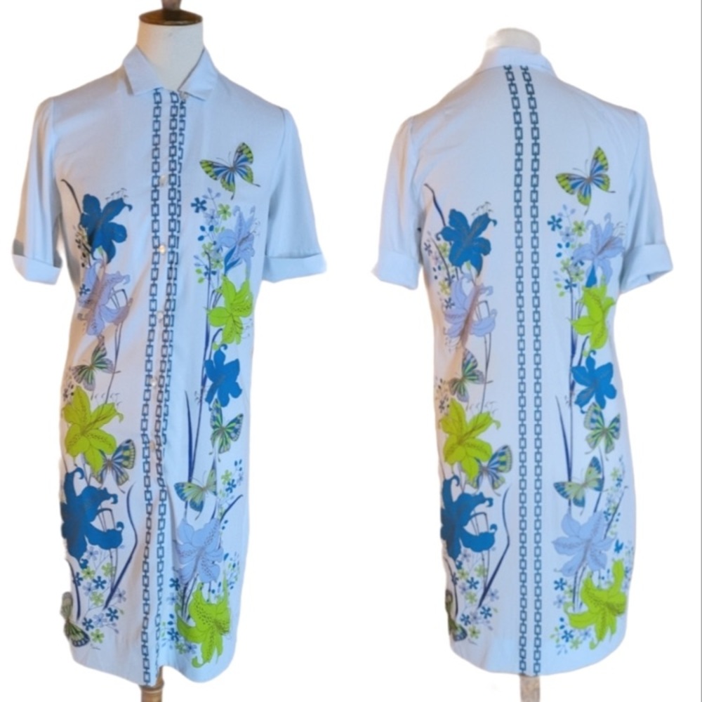 Vintage - 60's Alfred Shaheen Floral Shift Dress